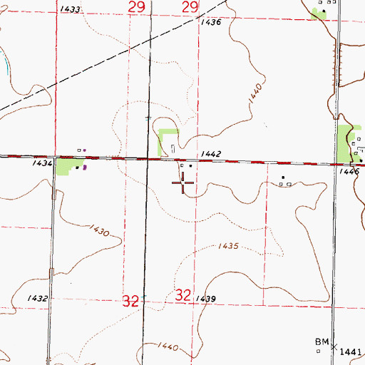 Topographic Map of M R Farms, IA