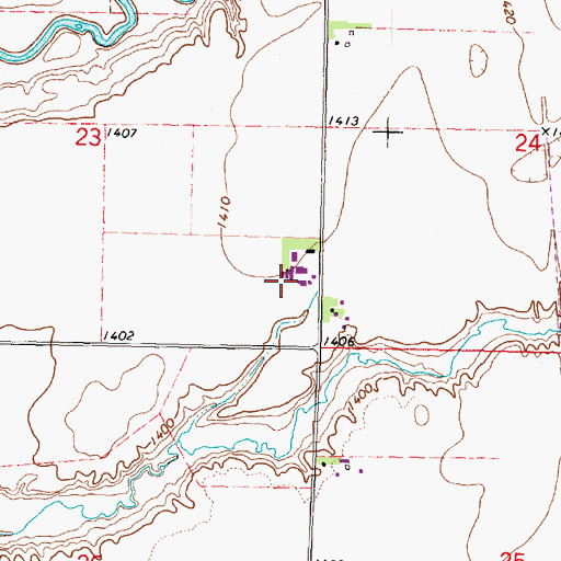 Topographic Map of Rollandale Stock Farm, IA