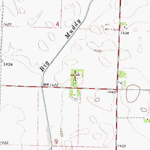 Topographic Map of Jackson Farms of Terril, IA