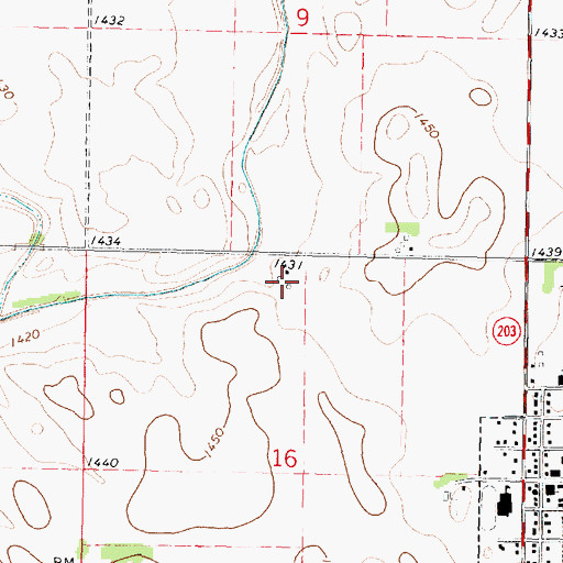 Topographic Map of Kelley Farms, IA