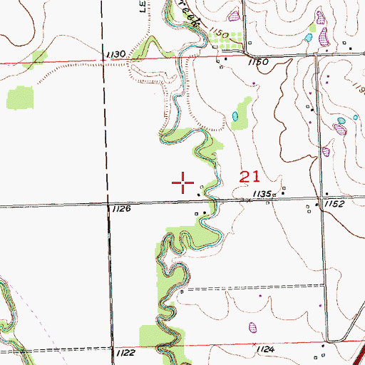 Topographic Map of Kitts Farms, KS