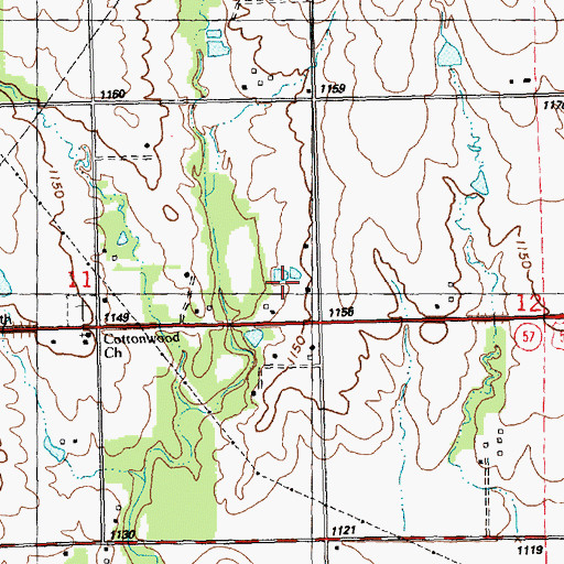 Topographic Map of Langley Farm, KS