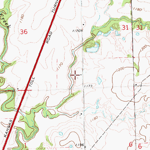 Topographic Map of Boyce Farm, KS