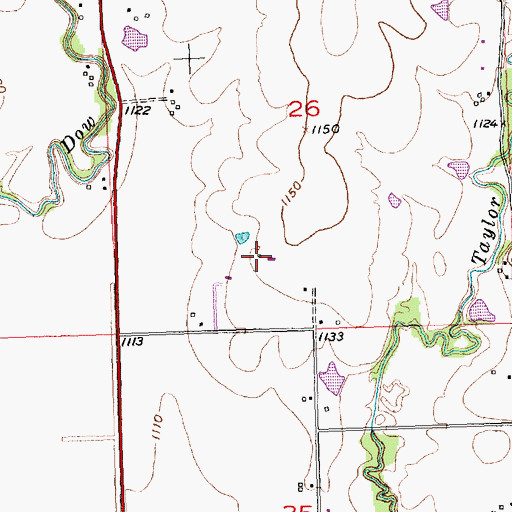 Topographic Map of Richardson Farms, KS