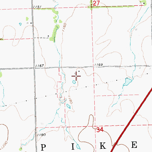 Topographic Map of Wagaman Farms, KS