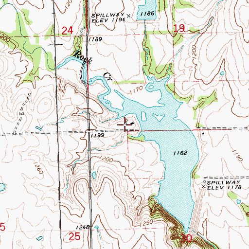 Topographic Map of Gloria's Ranch, KS