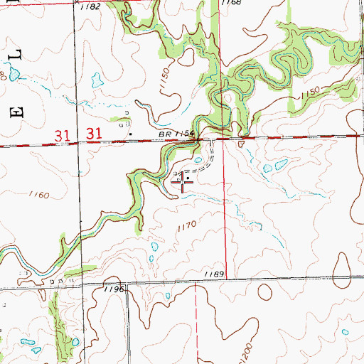 Topographic Map of Haag Farms, KS