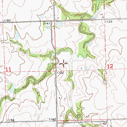 Topographic Map of Seven Bar Ranch, KS