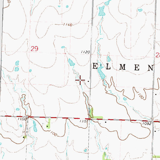 Topographic Map of Darbyshire Farm, KS