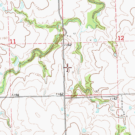 Topographic Map of Wigton Farms, KS