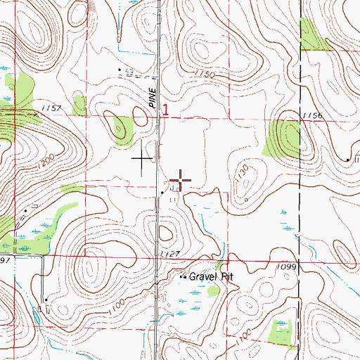 Topographic Map of Dinner Bell Farms, WI