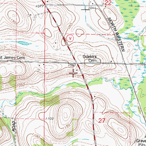 Topographic Map of Hill Vu Dairy Farm, WI