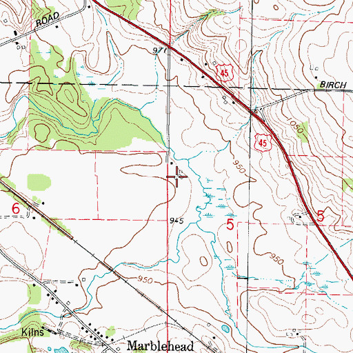 Topographic Map of Abel Dairy Farms, WI