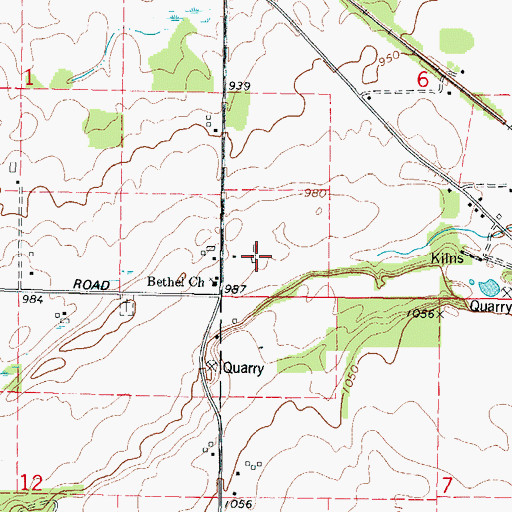 Topographic Map of Bee Bow Acres, WI