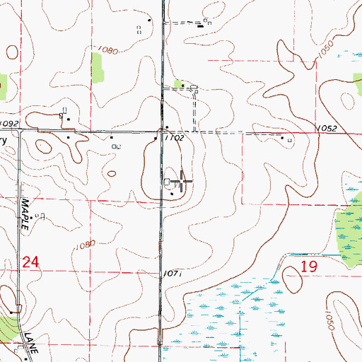 Topographic Map of K View Farm, WI