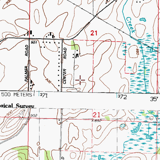 Topographic Map of Pine Drive Dairy, WI