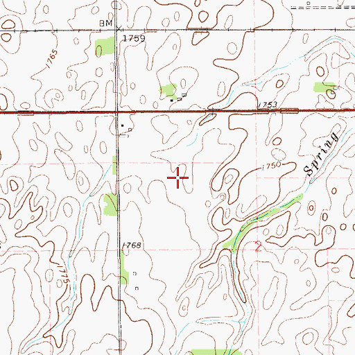 Topographic Map of Sieker Farms, KS