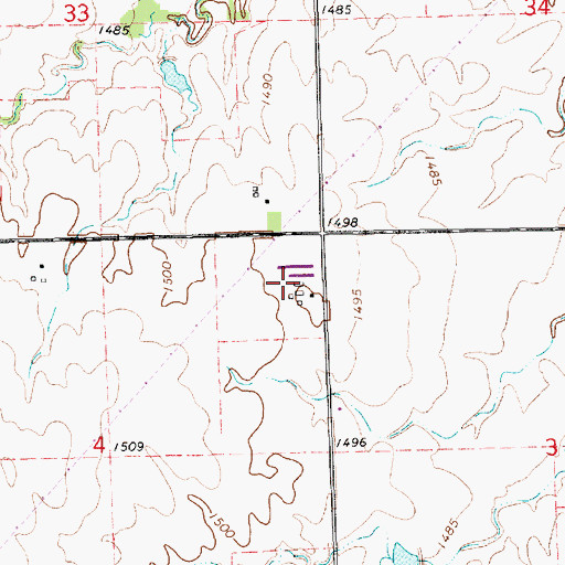Topographic Map of Wetta Egg Farm, KS