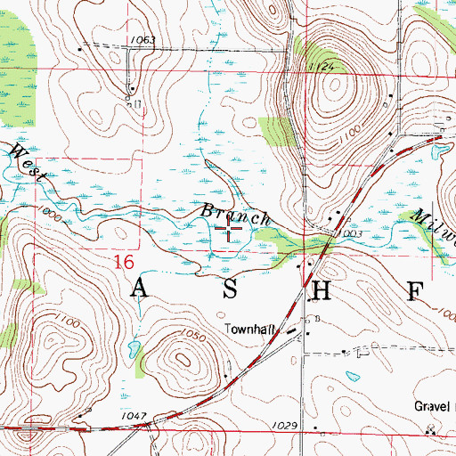 Topographic Map of Cedar Ridge Farm, WI