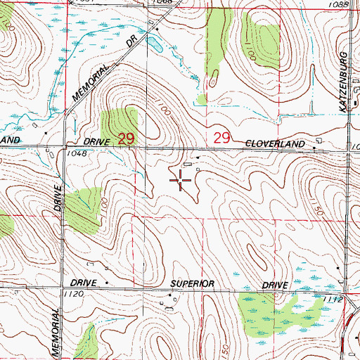 Topographic Map of Clover Hill Dairy, WI