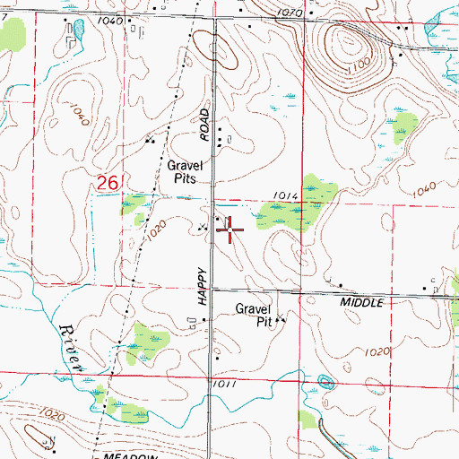 Topographic Map of Guells Dairy Farm, WI