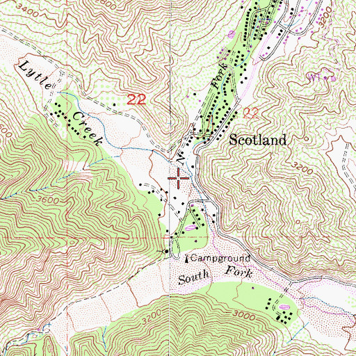 Topographic Map of North Fork Lytle Creek, CA