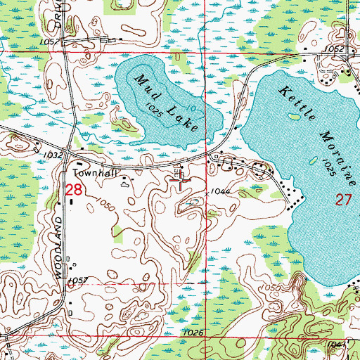 Topographic Map of Kutz Farm, WI