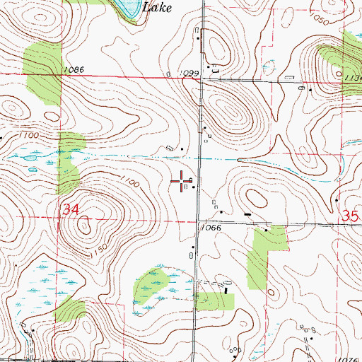Topographic Map of Mueller Farms, WI