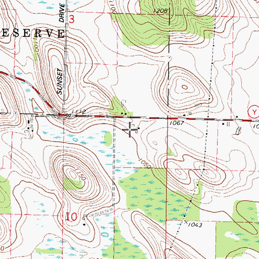 Topographic Map of Senland Farm, WI