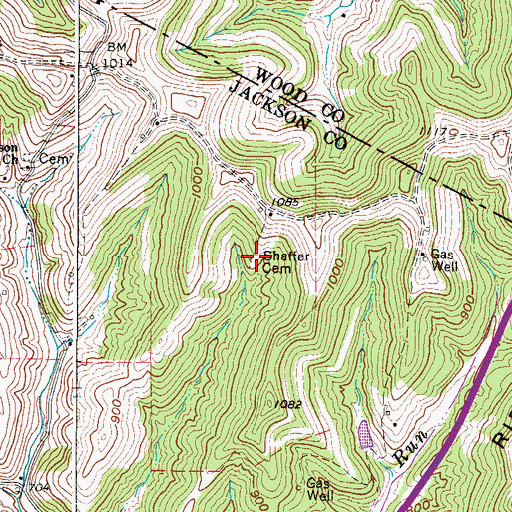 Topographic Map of Simpson United Methodist Church Cemetery, WV