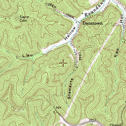 Topographic Map of Zion Church Cemetery, WV