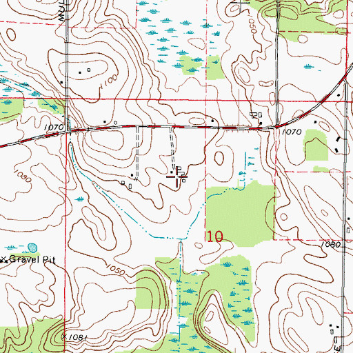 Topographic Map of Meadow Creek Farm, WI