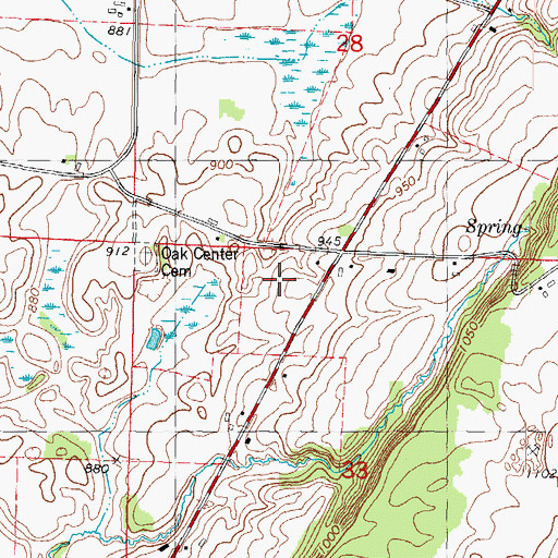 Topographic Map of Ledgewind Farm, WI