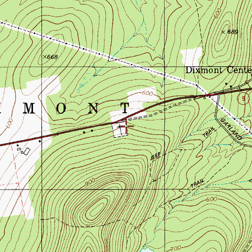 Topographic Map of Dixmont Corner Cemetery, ME