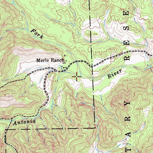 Topographic Map of North Fork San Antonio River, CA