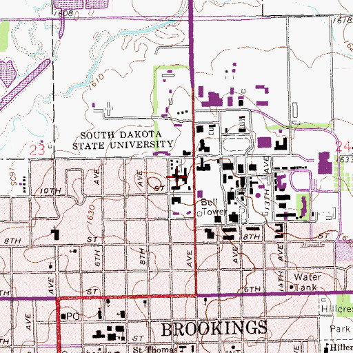 Topographic Map of Wecota Annex, SD