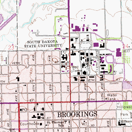 Topographic Map of Sorenson Center, SD