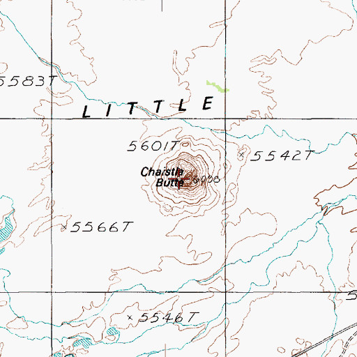 Topographic Map of Chaistla Butte, AZ