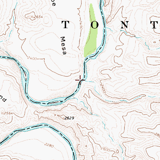 Topographic Map of Canyon Creek, AZ