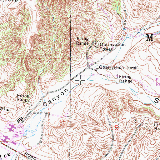Topographic Map of North Fork San Onofre Canyon, CA