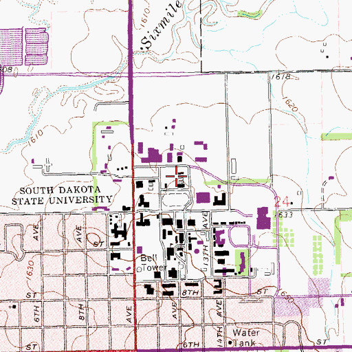 Topographic Map of East Headhouse, SD