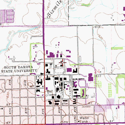 Topographic Map of Horticulture Greenhouse, SD