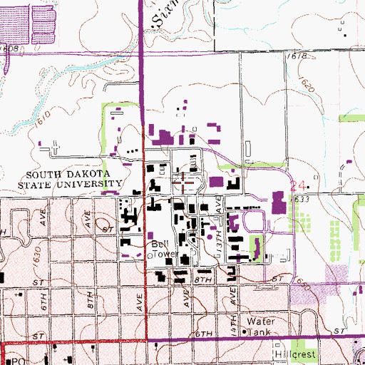 Topographic Map of Sexauer Field, SD