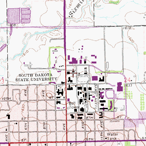 Topographic Map of Wheat Commission Greenhouse, SD
