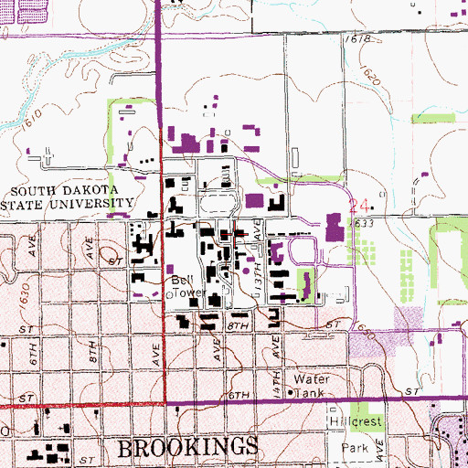 Topographic Map of DePuy Military Hall, SD