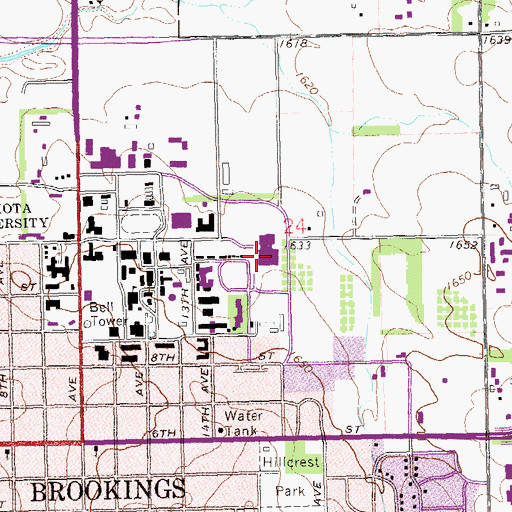 Topographic Map of Frost Arena, SD