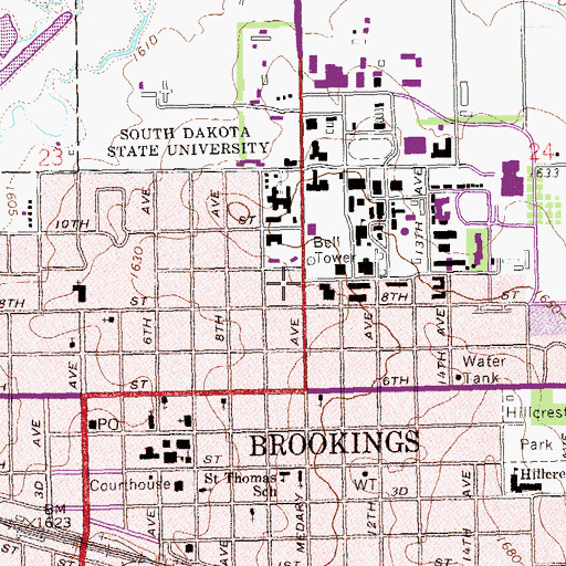 Topographic Map of American Indian Education and Cultural Center, SD