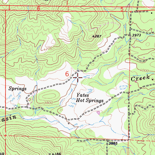 Topographic Map of North Fork Walker Basin Creek, CA