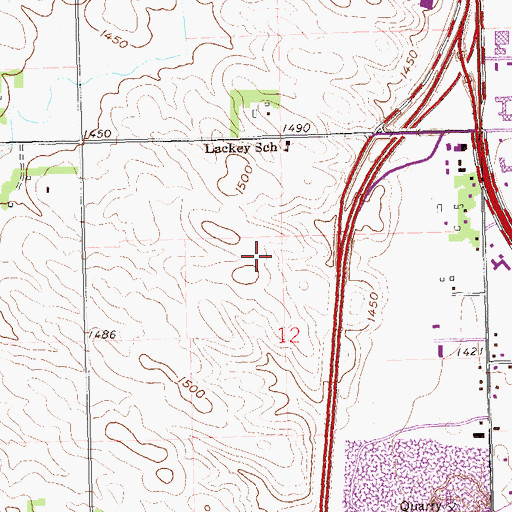 Topographic Map of New Technology High, SD