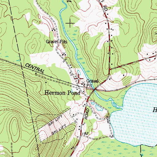 Topographic Map of Hermon Pond Cemetery, ME